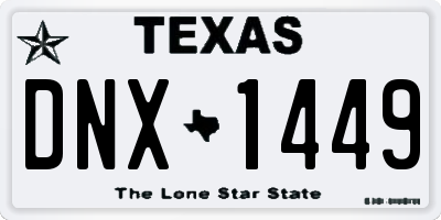 TX license plate DNX1449