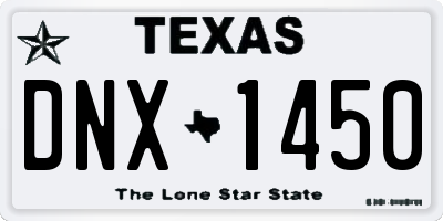 TX license plate DNX1450