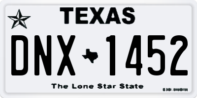 TX license plate DNX1452