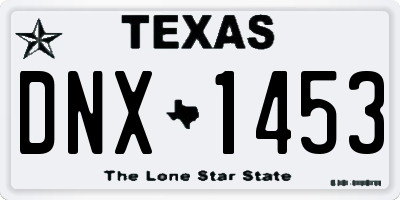 TX license plate DNX1453