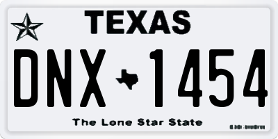 TX license plate DNX1454