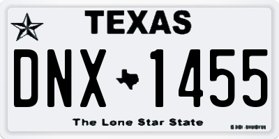 TX license plate DNX1455