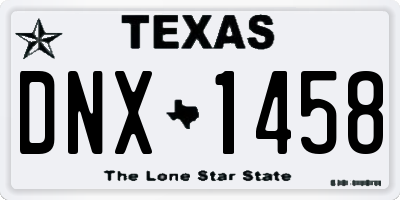 TX license plate DNX1458