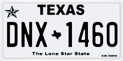 TX license plate DNX1460