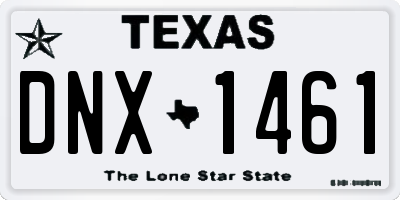 TX license plate DNX1461