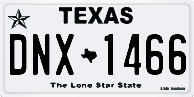 TX license plate DNX1466