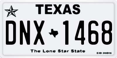TX license plate DNX1468