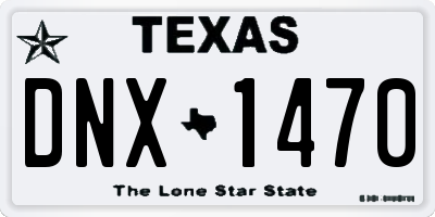 TX license plate DNX1470