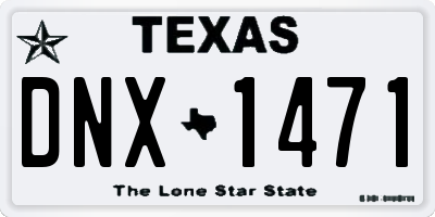 TX license plate DNX1471