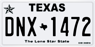 TX license plate DNX1472