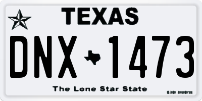 TX license plate DNX1473
