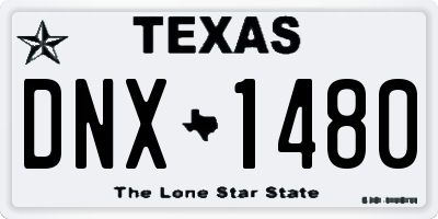 TX license plate DNX1480