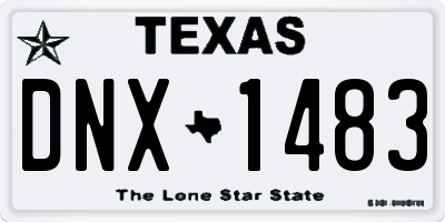 TX license plate DNX1483