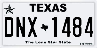 TX license plate DNX1484