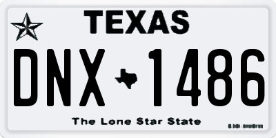 TX license plate DNX1486