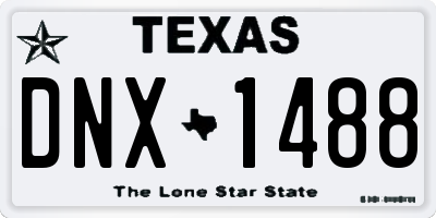 TX license plate DNX1488