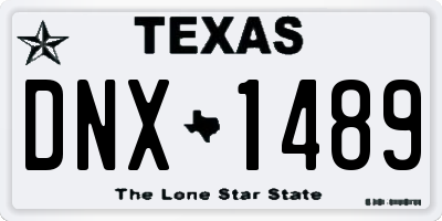 TX license plate DNX1489