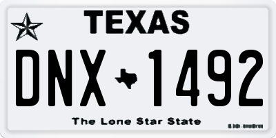 TX license plate DNX1492