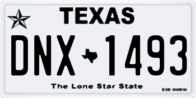 TX license plate DNX1493