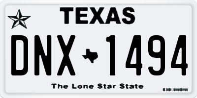 TX license plate DNX1494