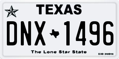 TX license plate DNX1496