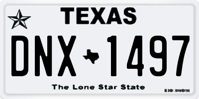 TX license plate DNX1497