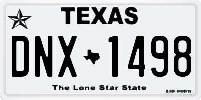 TX license plate DNX1498