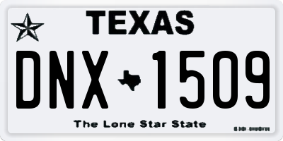 TX license plate DNX1509