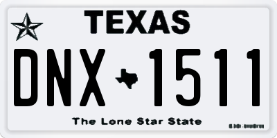 TX license plate DNX1511