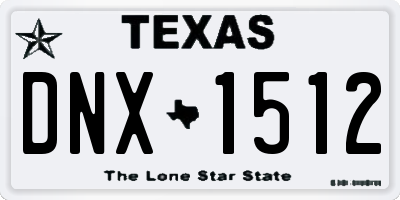 TX license plate DNX1512