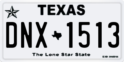 TX license plate DNX1513