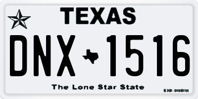 TX license plate DNX1516