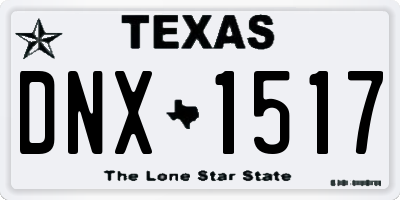 TX license plate DNX1517