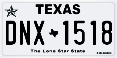 TX license plate DNX1518
