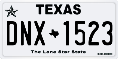 TX license plate DNX1523