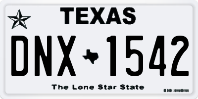 TX license plate DNX1542