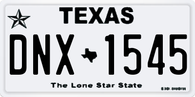 TX license plate DNX1545