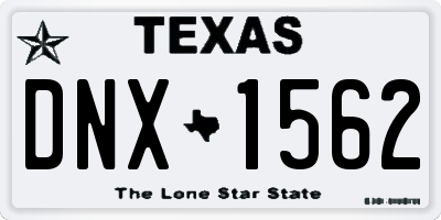 TX license plate DNX1562