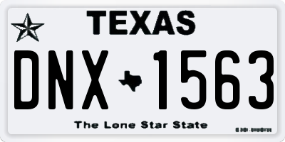 TX license plate DNX1563