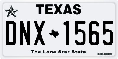 TX license plate DNX1565