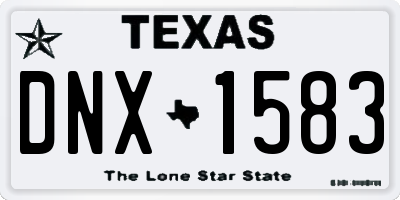TX license plate DNX1583