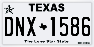 TX license plate DNX1586