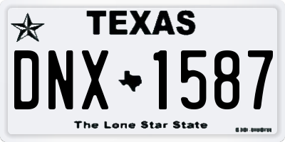 TX license plate DNX1587
