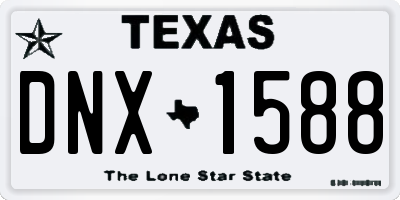 TX license plate DNX1588