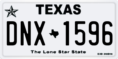 TX license plate DNX1596