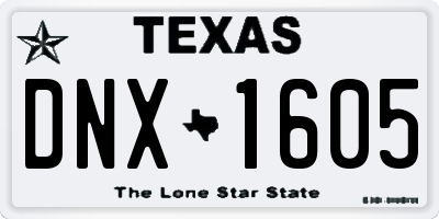 TX license plate DNX1605