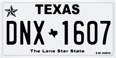 TX license plate DNX1607
