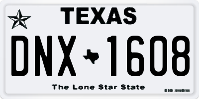 TX license plate DNX1608