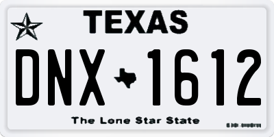 TX license plate DNX1612