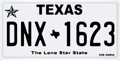 TX license plate DNX1623